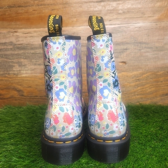 Host Pick 🎉 New Dr. Martens 1460 8-Eye Boot - Parchment / Floral Mashup - Picture 7 of 13
